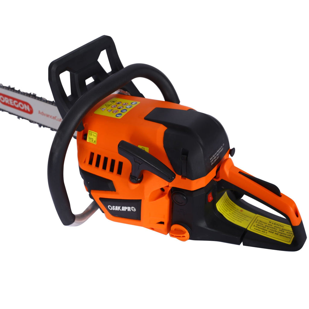 52cc Gasoline Chainsaw with 20" Oregon Bar - Orange