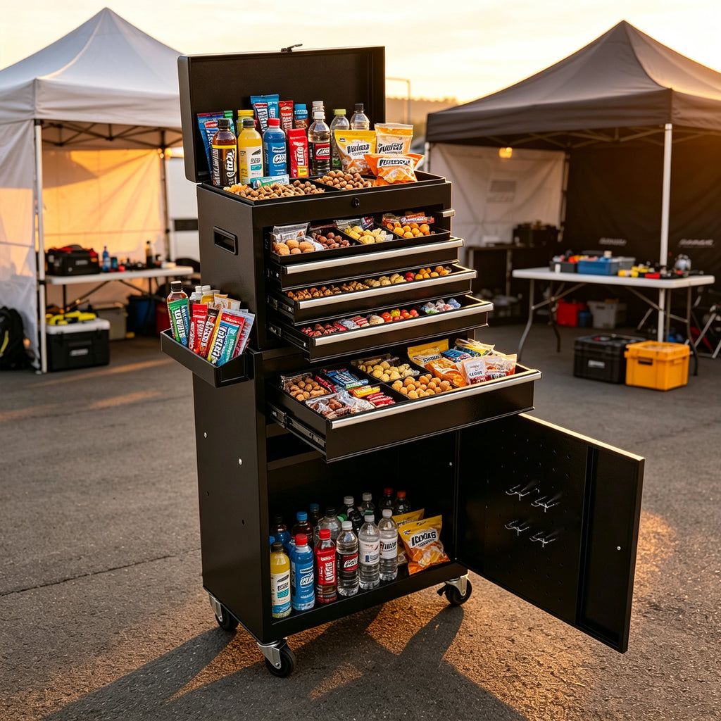 5-Drawer Rolling Tool Chest with Lockable Wheels - Black