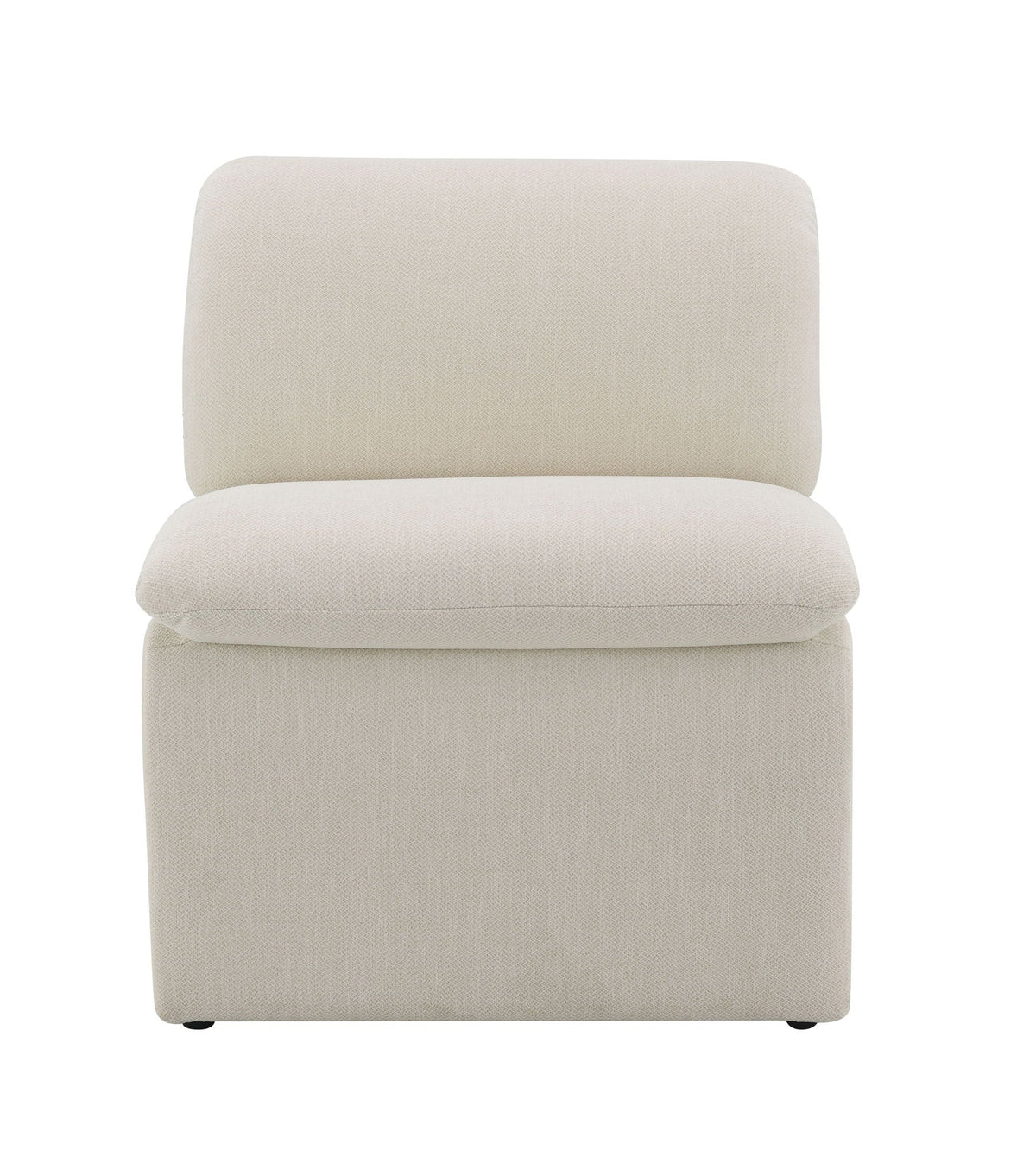 Curved Shape Accent Chair with Premium Fabric Upholstery - Beige or Green