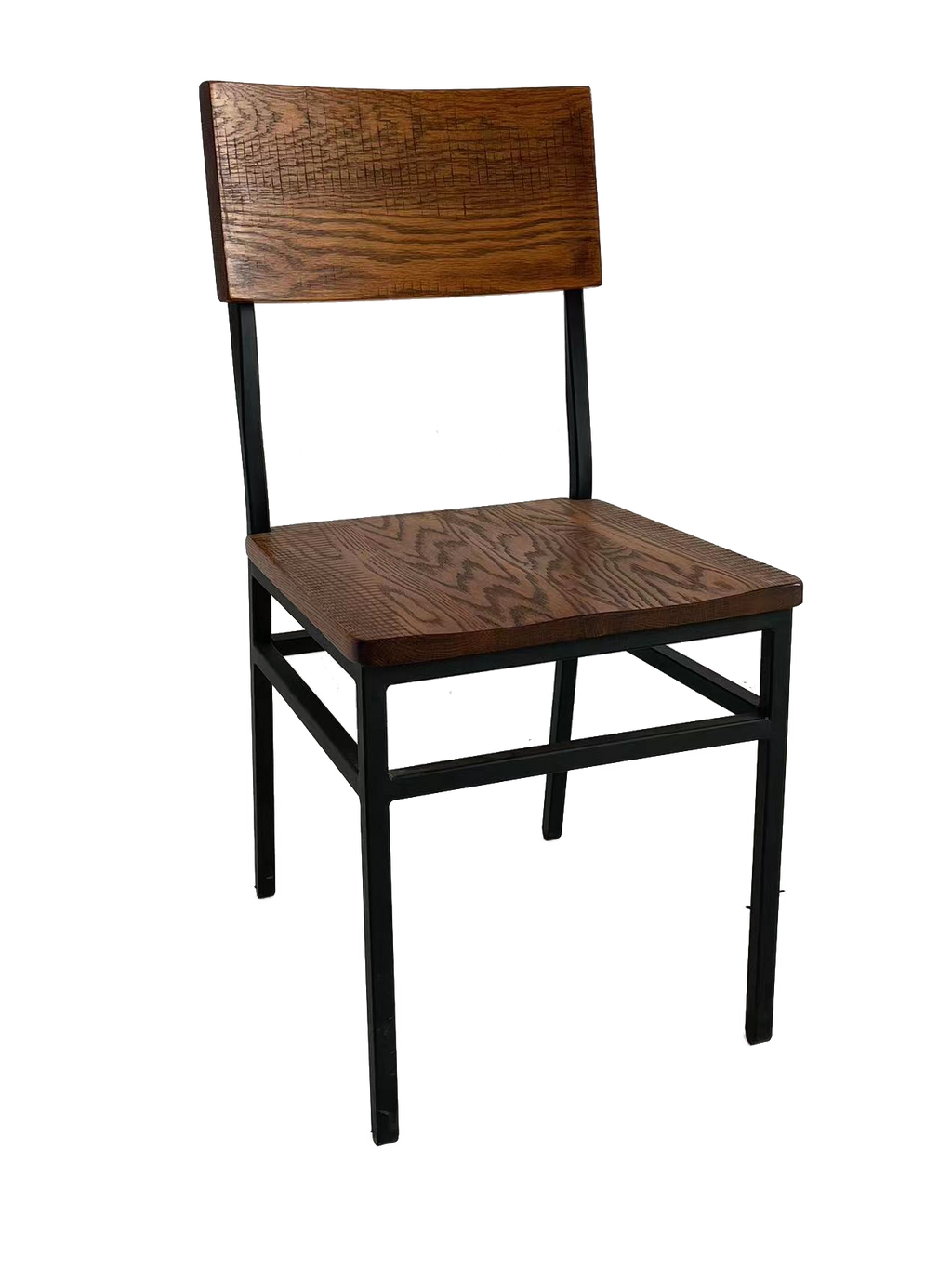 Commercial-Grade Farmhouse Style Dining Chairs with Assembled Construction - Set of 2