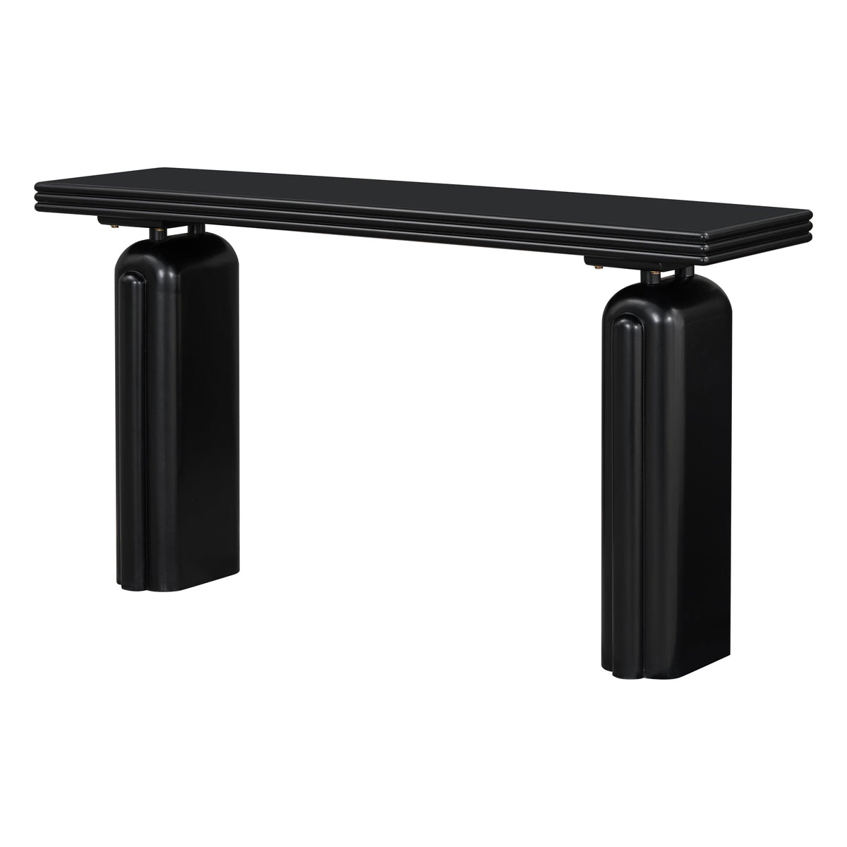 Chic Acacia Veneer Console Table with Elegant Design – Black or Beige