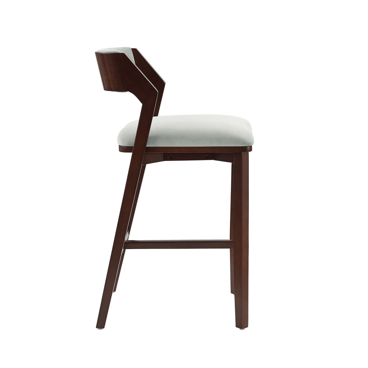 Bar Height Barstool with Backrest - Pearl Silver, White, Black, Dark Green
