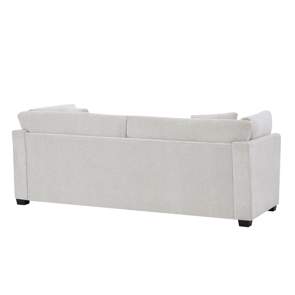 Beige Modern Flared Arms Sofa with High-Density Cushions - 83.5" Wide