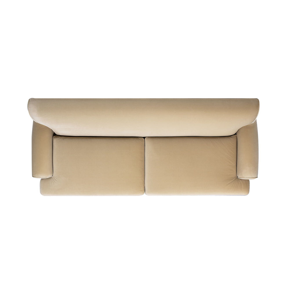 Two Cushion Tightback Sofa with Removable Cushions - Beige or Light Brown