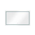 60 x 36 Inch LED Bathroom Mirror with Front and Backlight - Aluminium
