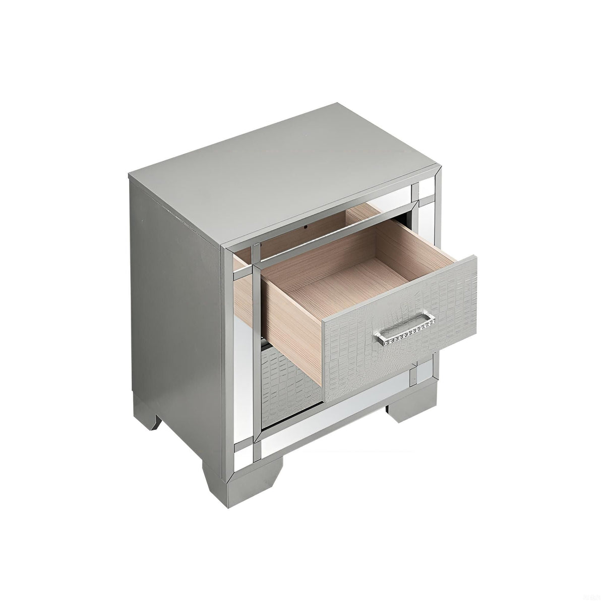 Silver Champagne Nightstand with Durable Construction - Madison