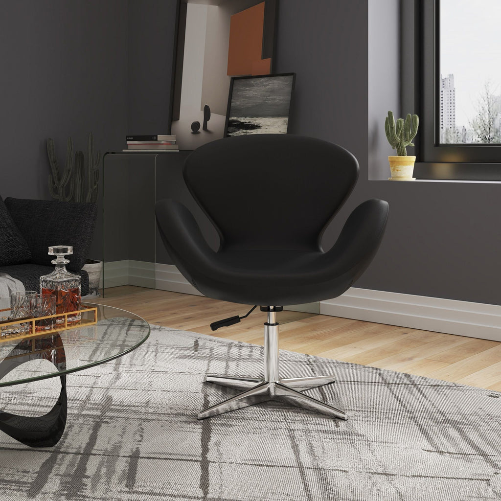 Raspberry Swivel Lounge Chair with 360-Degree Rotation - Multiple Colors
