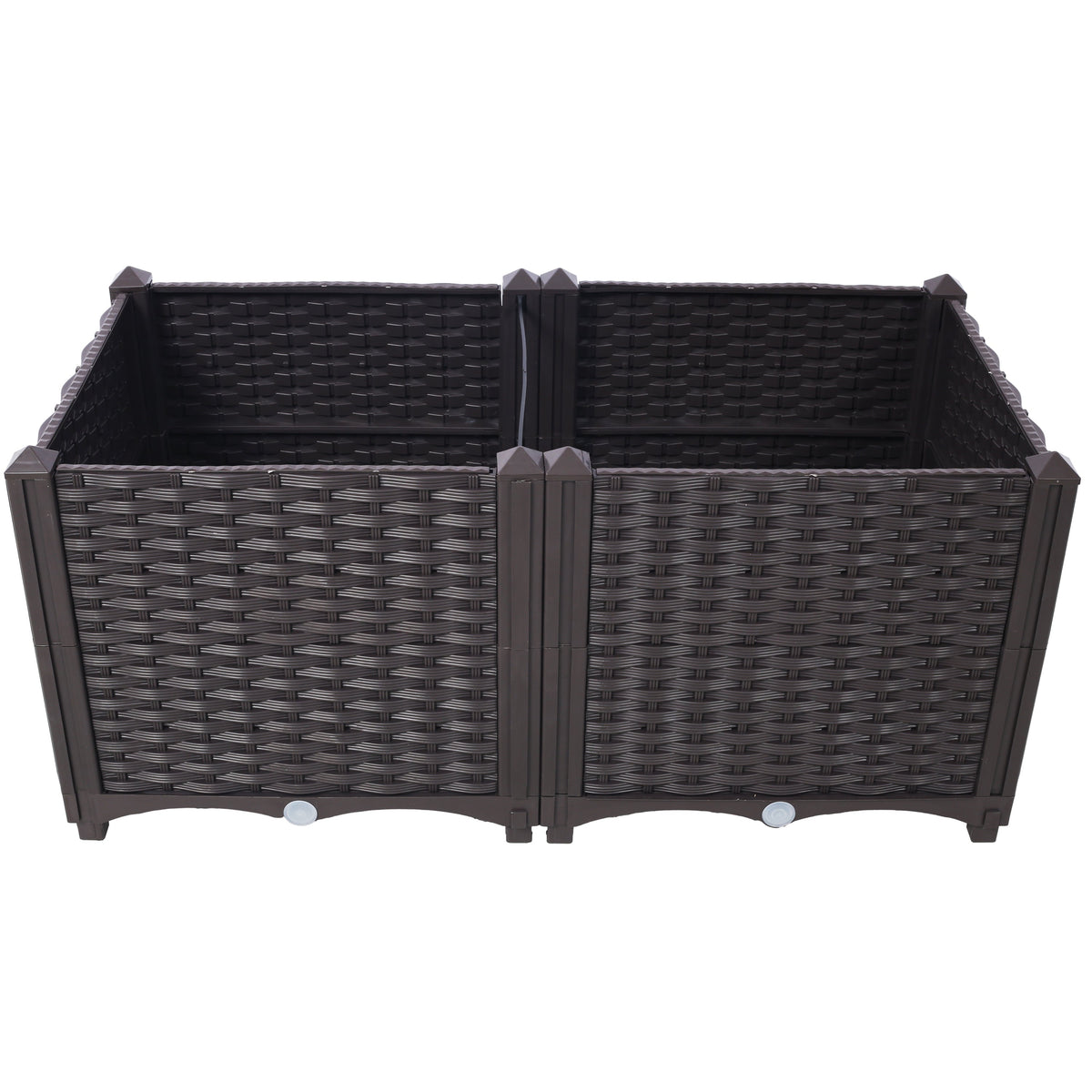 Deep Raised Garden Bed Planter Box with Self-Watering System - Polypropylene