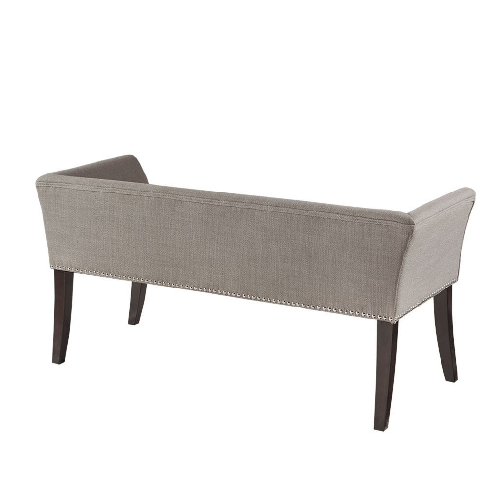 Elegant Design Upholstered Bench with Solid Wood Frame - Gray, Beige or Dark Gray