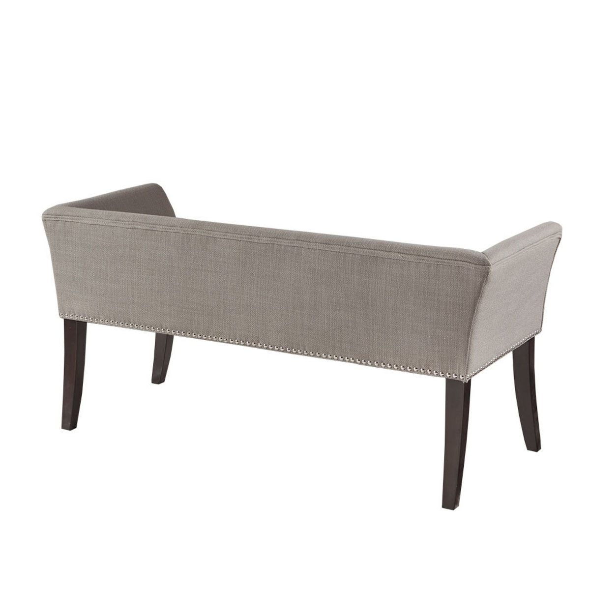 Elegant Design Upholstered Bench with Solid Wood Frame - Gray, Beige or Dark Gray