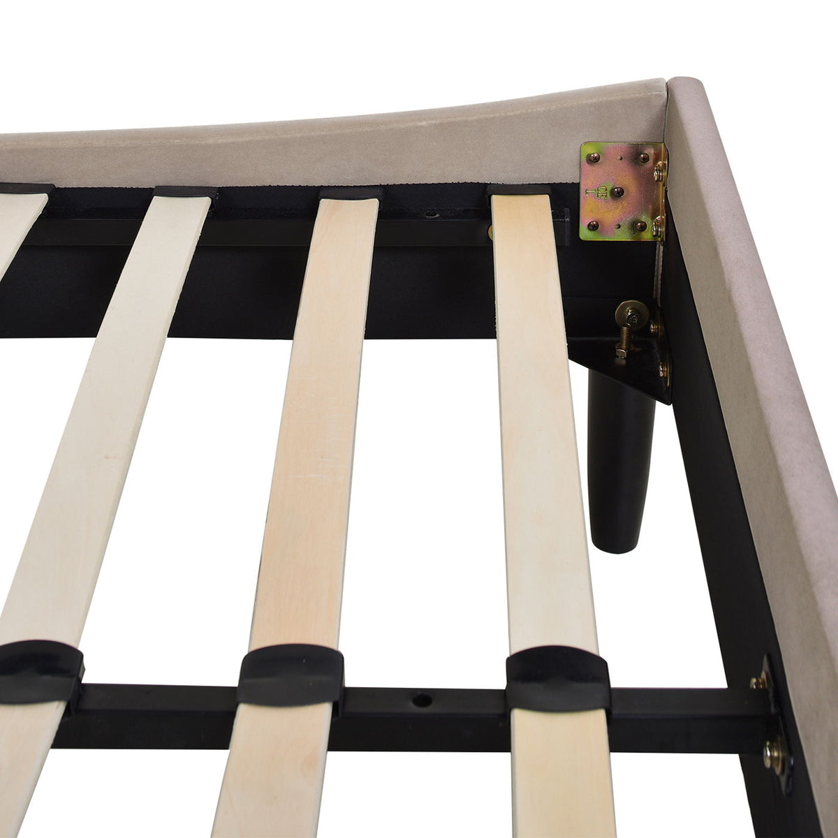 Vertical Tufted Modern Headboard Platform Bed Set with Upholstered Finish - Multiple Colors