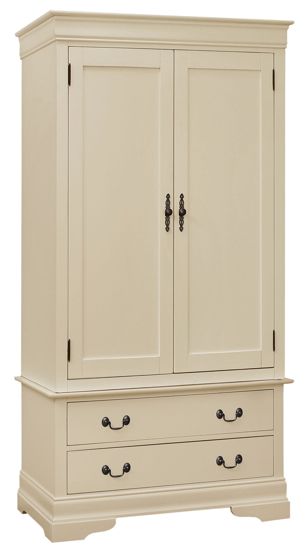 Traditional Armoire with Hanging Bar - Multiple Colors
