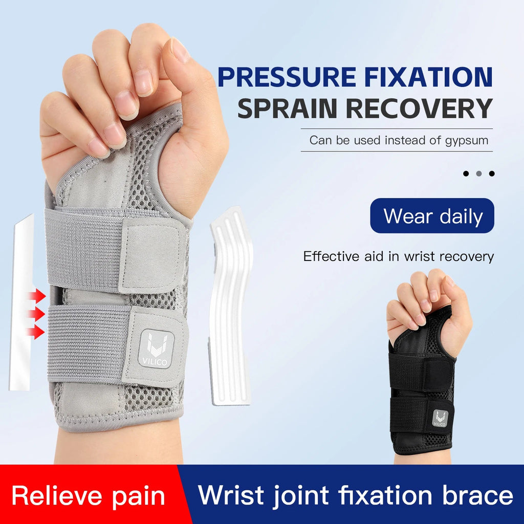Wrist guard tendon sheath with adjustable double straps thin wrist strap