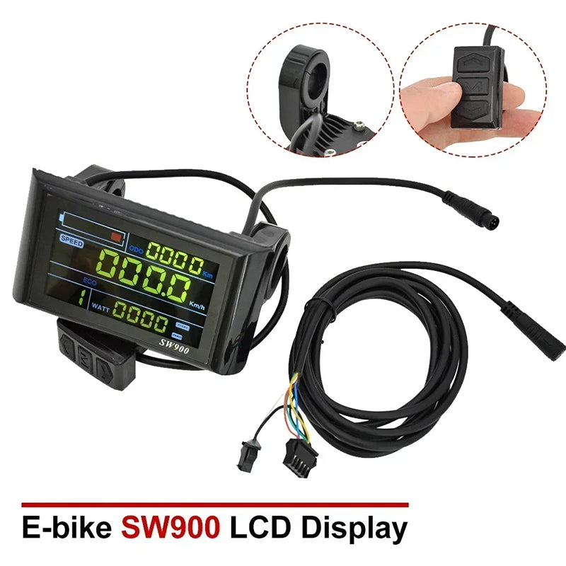 5/6-pin SW900 color smart meter, e-scooter/mountain bike LCD data display modification part.