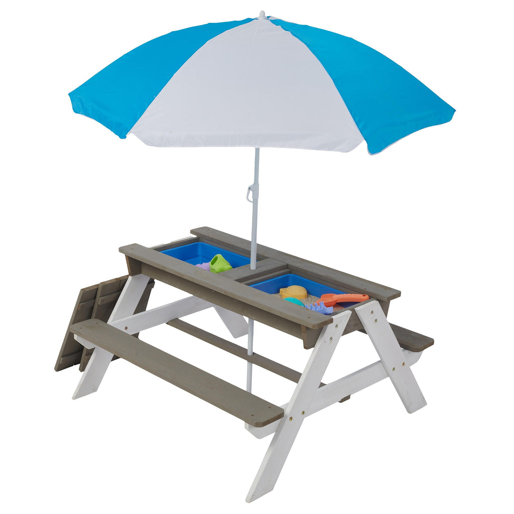 Kids Picnic Table with Sand and Water Table Conversion - Cedar Outdoor Table