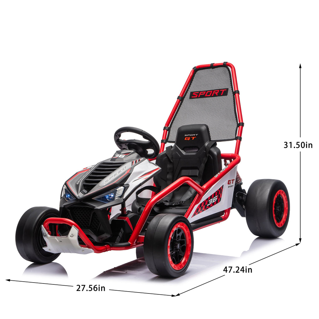 24V 400W Electric Kids Ride-On Toy with Drift and Bluetooth - Red