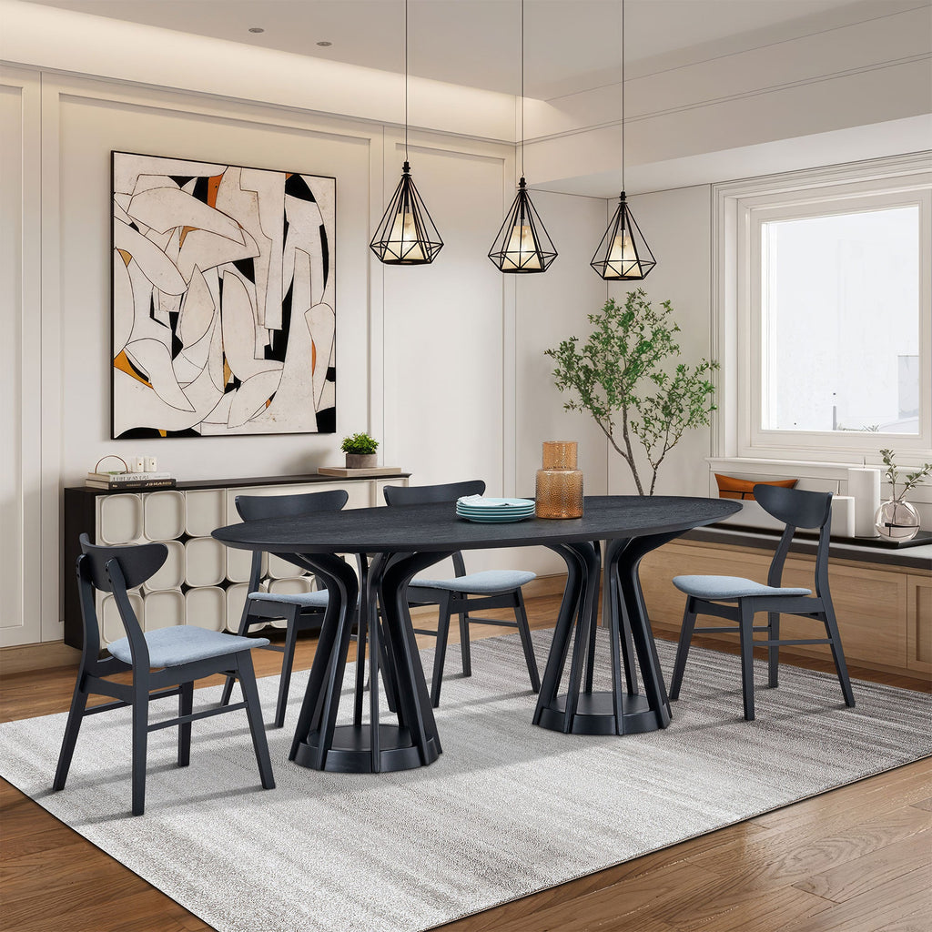 Modern 78.74 Inch Oval Dining Table