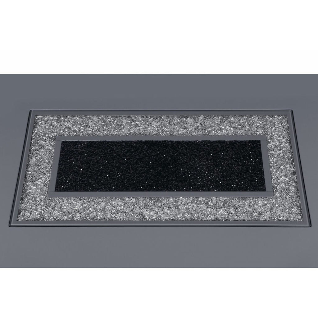 Ariya Bar Table with Glass Inlay - Dark Gray or White