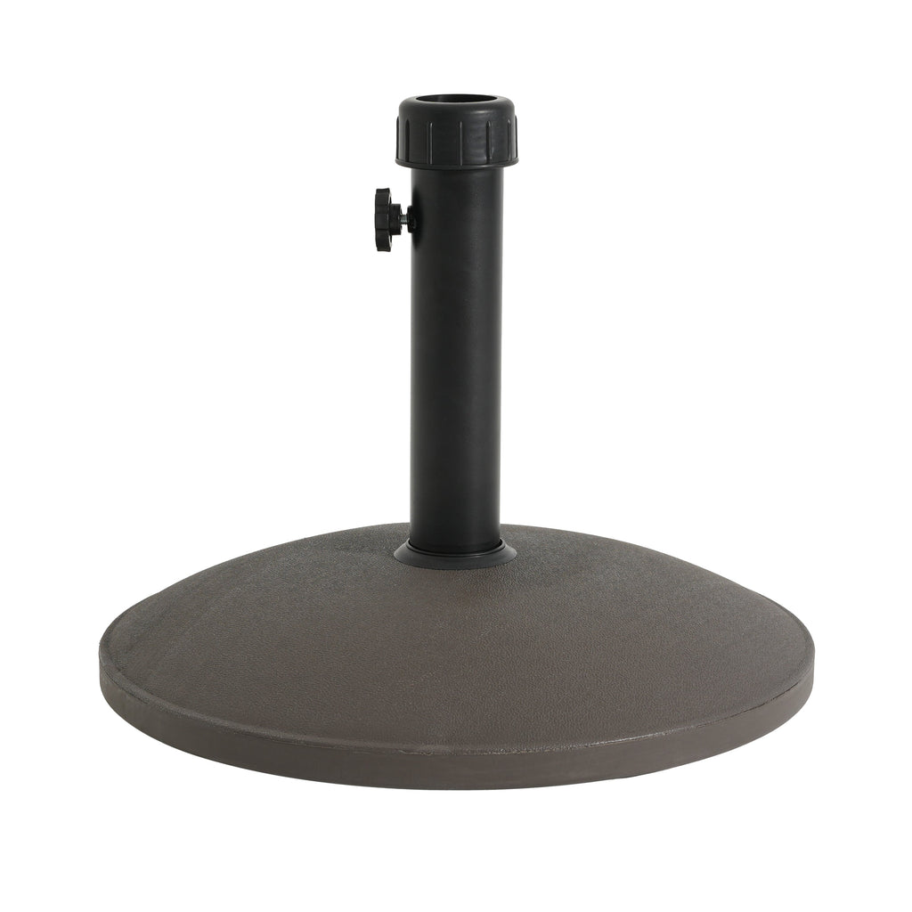 Brown Outdoor Umbrella Base with 35 lb Concrete Core – Stable & Weather Resistant