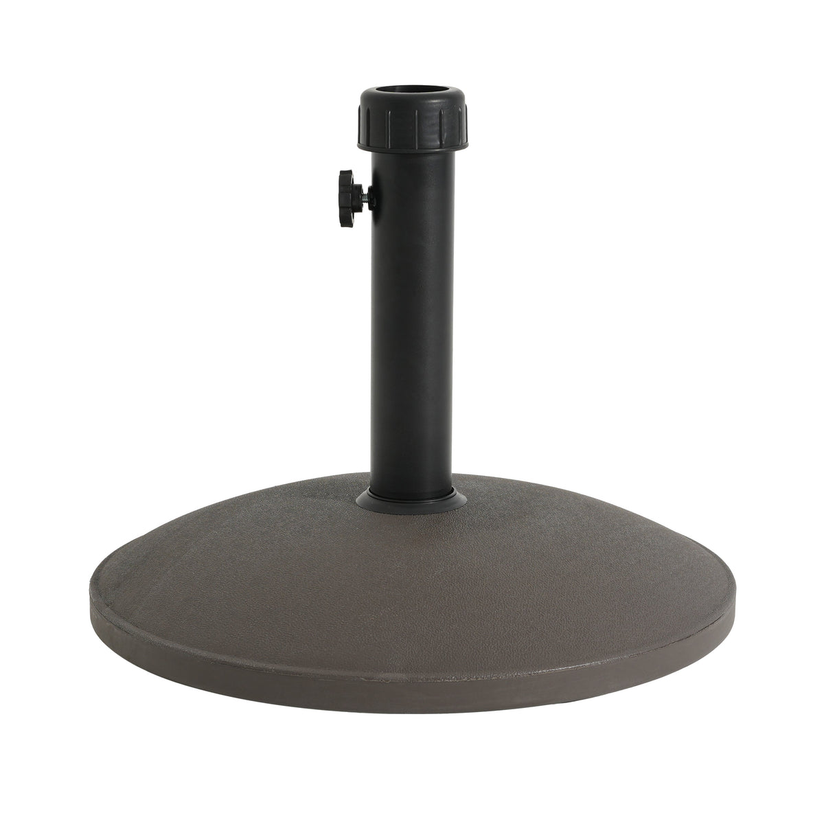 Brown Outdoor Umbrella Base with 35 lb Concrete Core – Stable & Weather Resistant