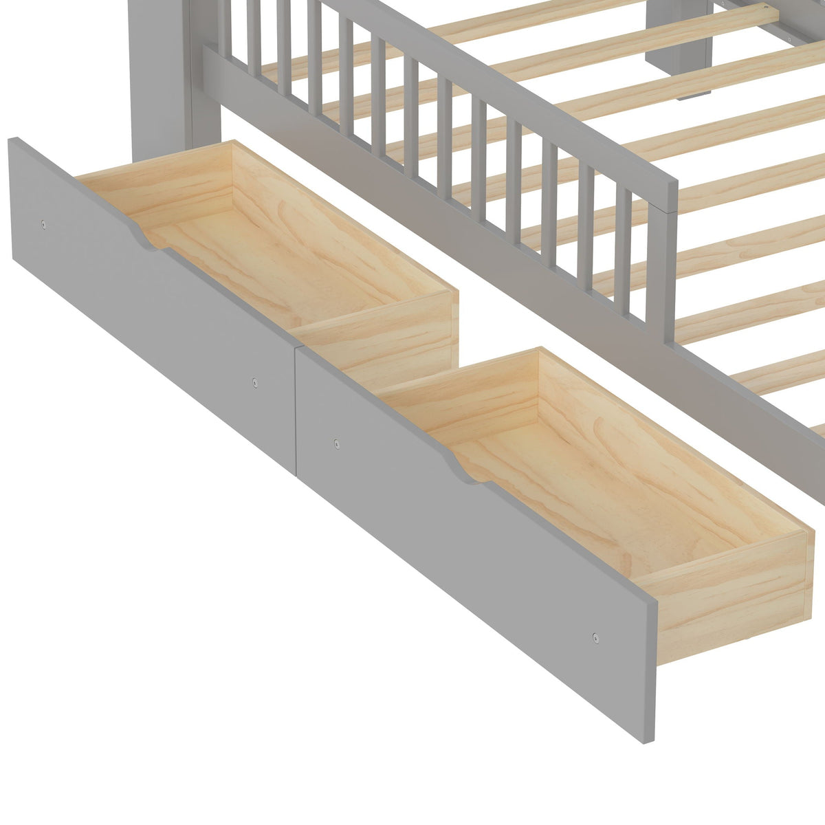 Twin Storage Bed with Headboard Rack & Under-Bed Drawers - Multiple Colors