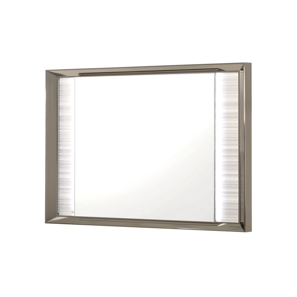 White LED Mirror with Built-In Lighting and Frame