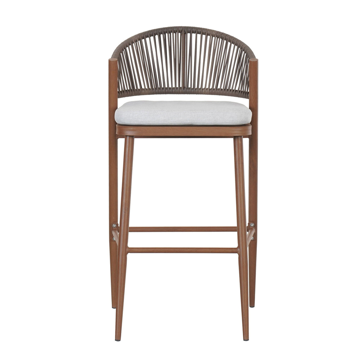 Outdoor Bar Height Metal Frame Counter Stools