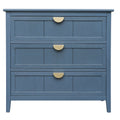 Classic 3 Drawer Cabinet with Hand-Stained Finish - Blue