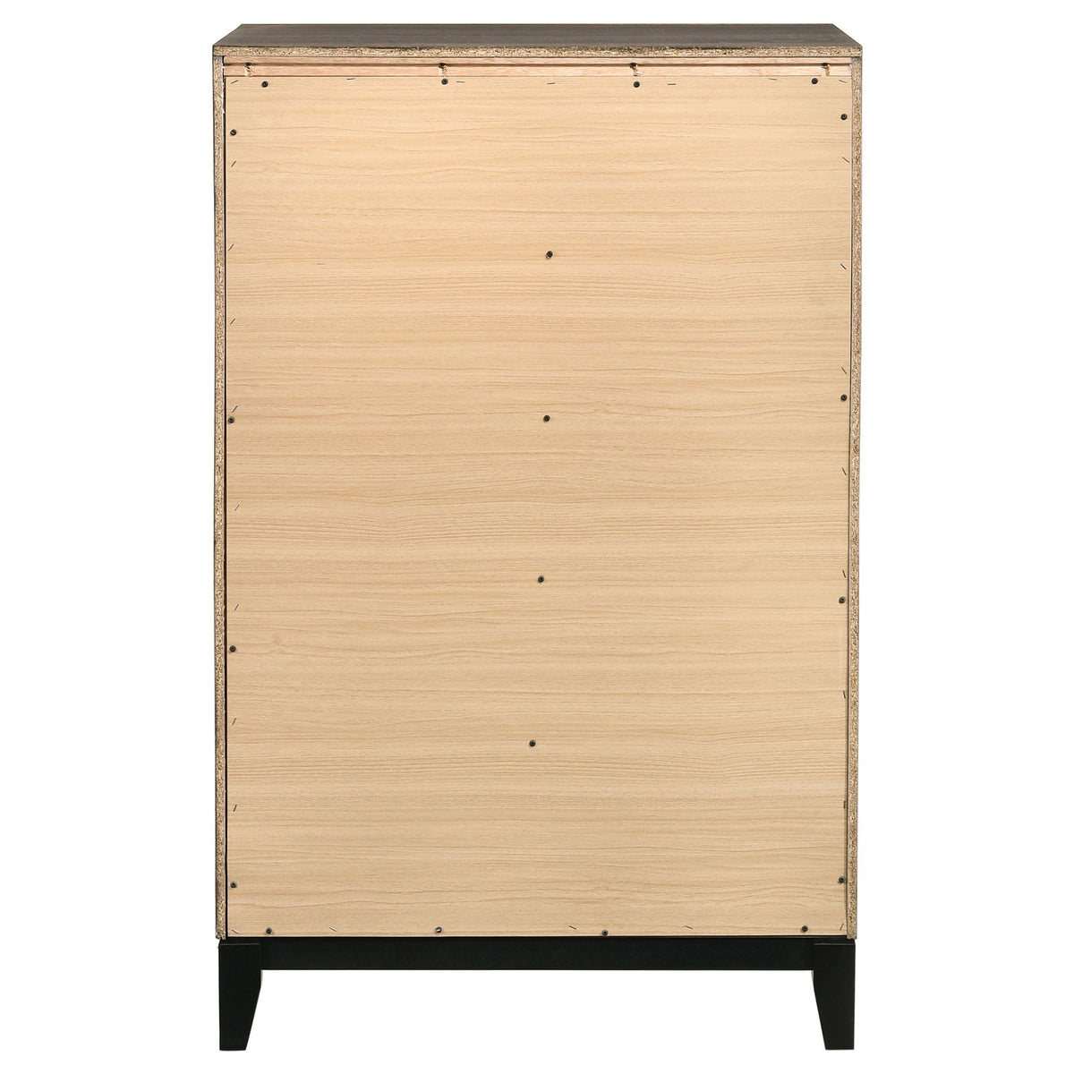 Smoke Gray 5 Drawer Chest with Solid Wood Construction - 5 Drawers