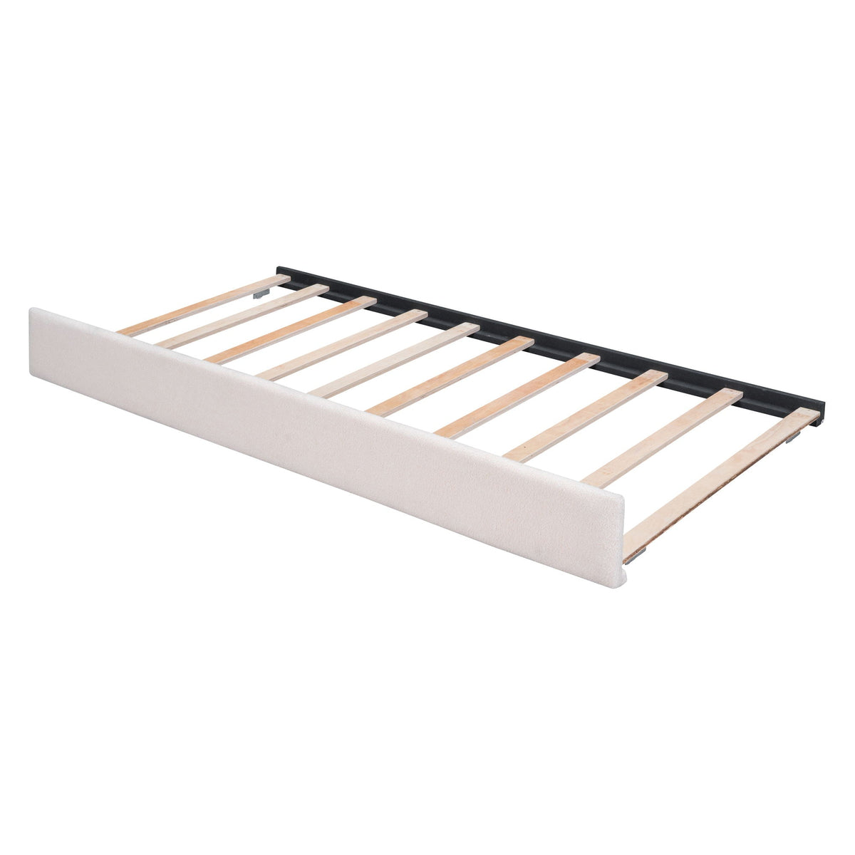 Upholstered Platform Bed With Trundle and LED Lights - Full or Queen