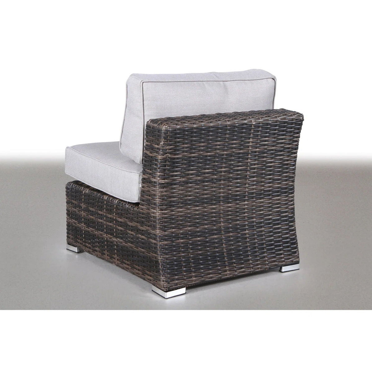Outdoor Rattan Wicker Sectional Seating Group with Cushions – Gray or Dark Brown