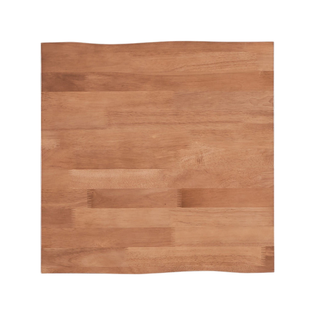 Natural Rubber Wood Accent Table with Compact Modern Design - Natural
