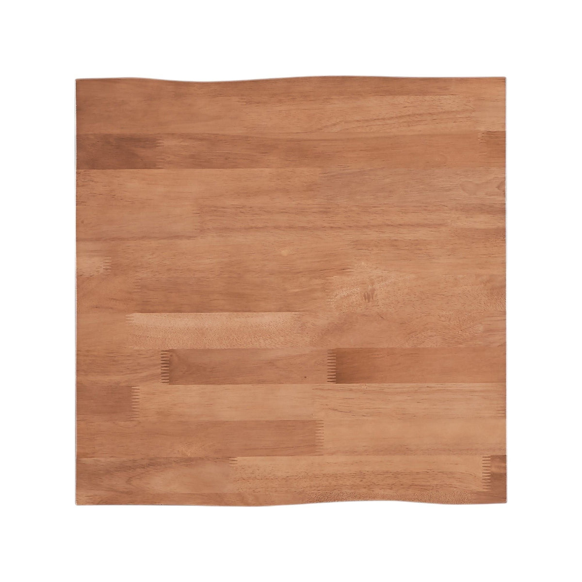 Natural Rubber Wood Accent Table with Compact Modern Design - Natural