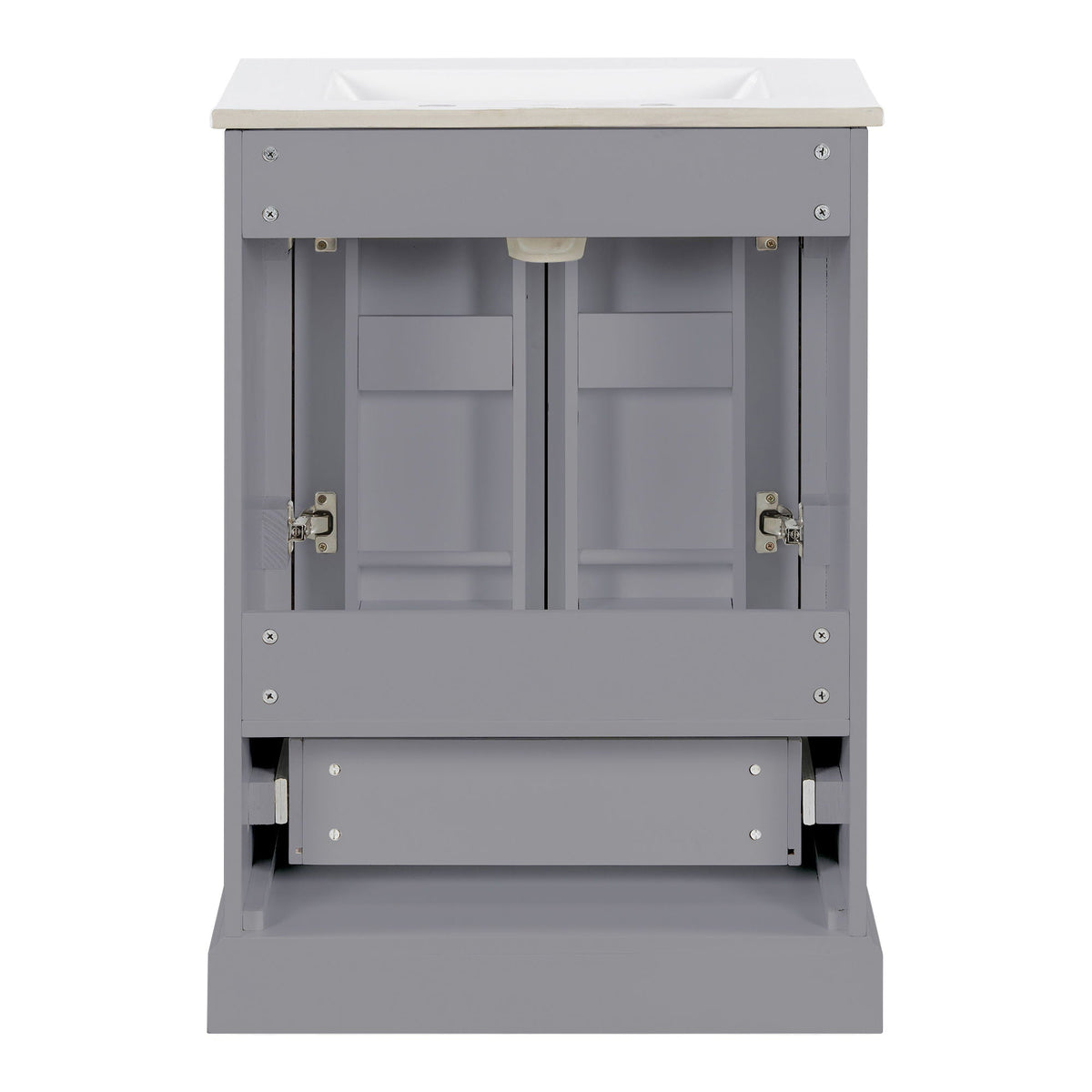 Bathroom Vanity with Sink and Soft Close Doors - White, Black, Green, or Gray