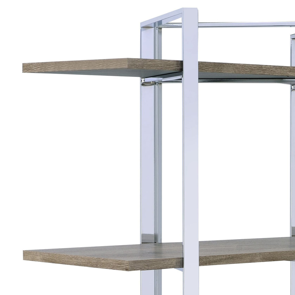 Libby Rectangular Etagere Bookshelf with Metal Frame