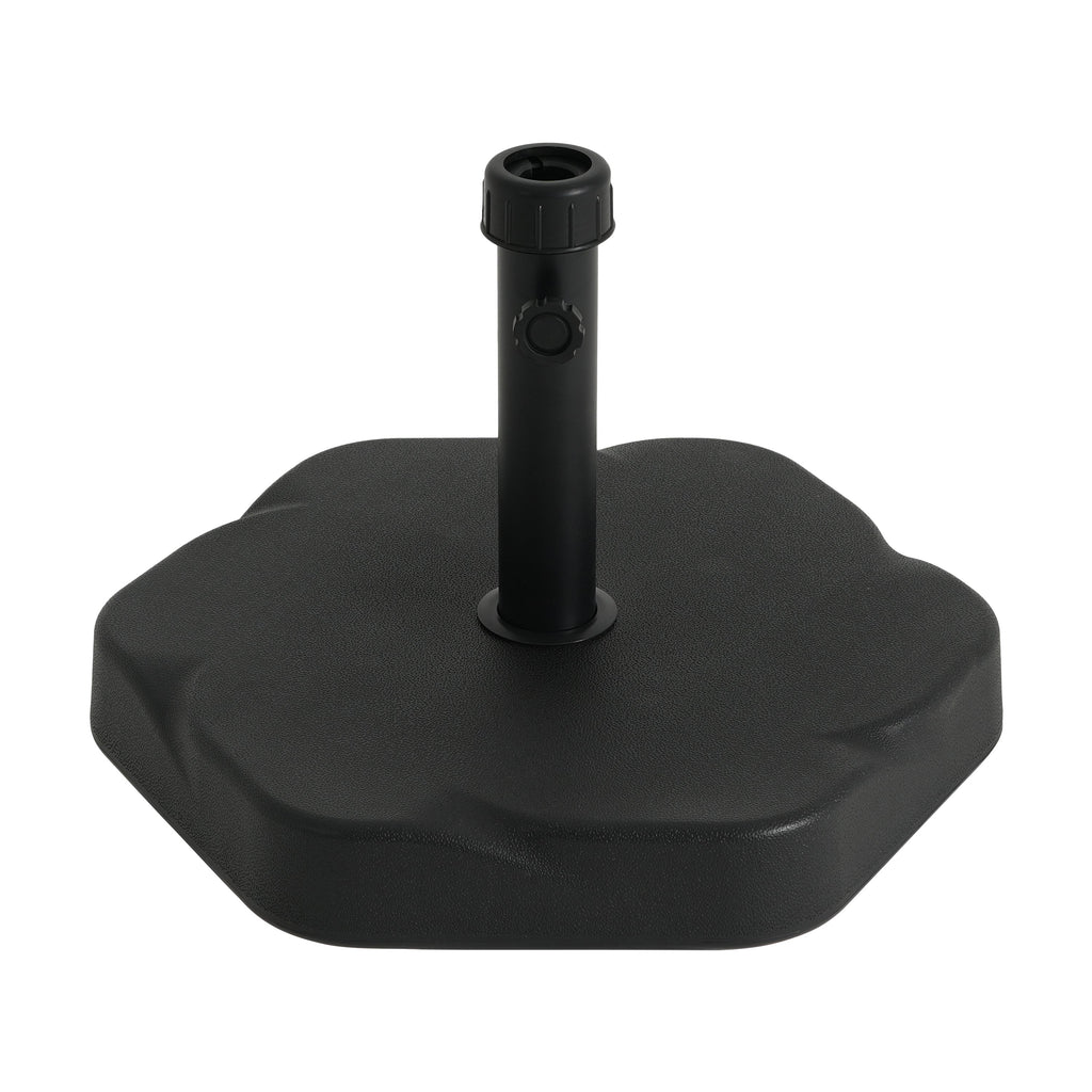 Hex Shape Outdoor 65-Pound Umbrella Base with Resin and Concrete - Outdoor