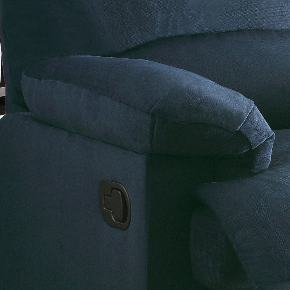 Woven Motion Recliner with Pillow-Top Arms - Available in Dark Brown, Beige, Black, Blue