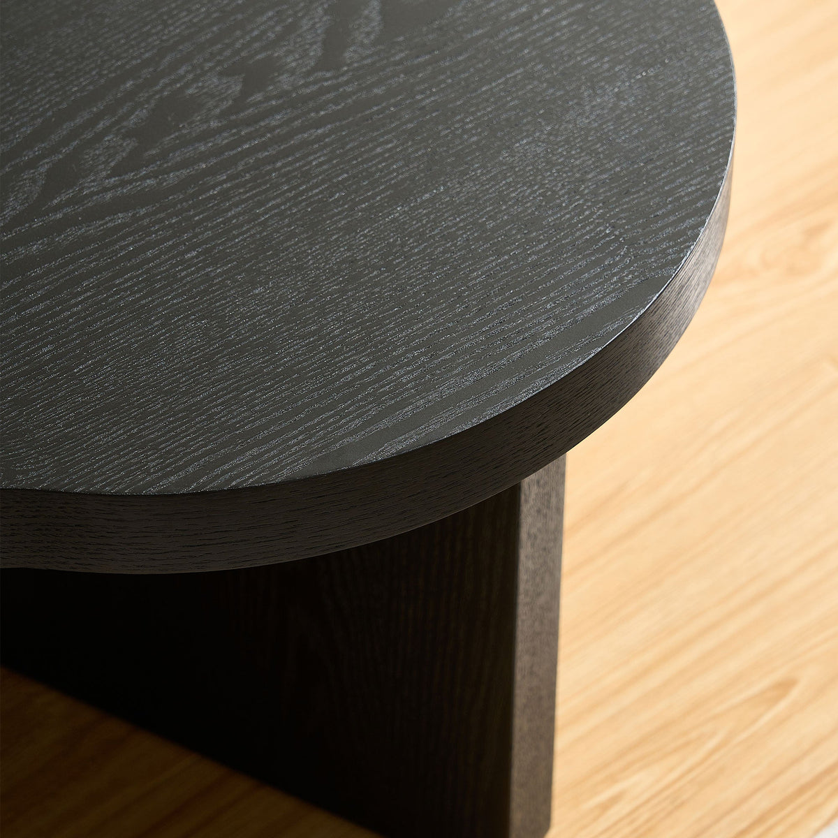 Modern Butterfly MDF Coffee Table with Unique Shape - Black