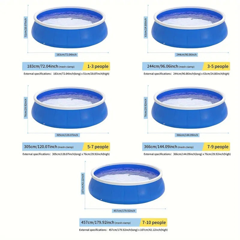 Butterfly Design Inflatable Swimming Pool with Durable PVC – Multi-Color