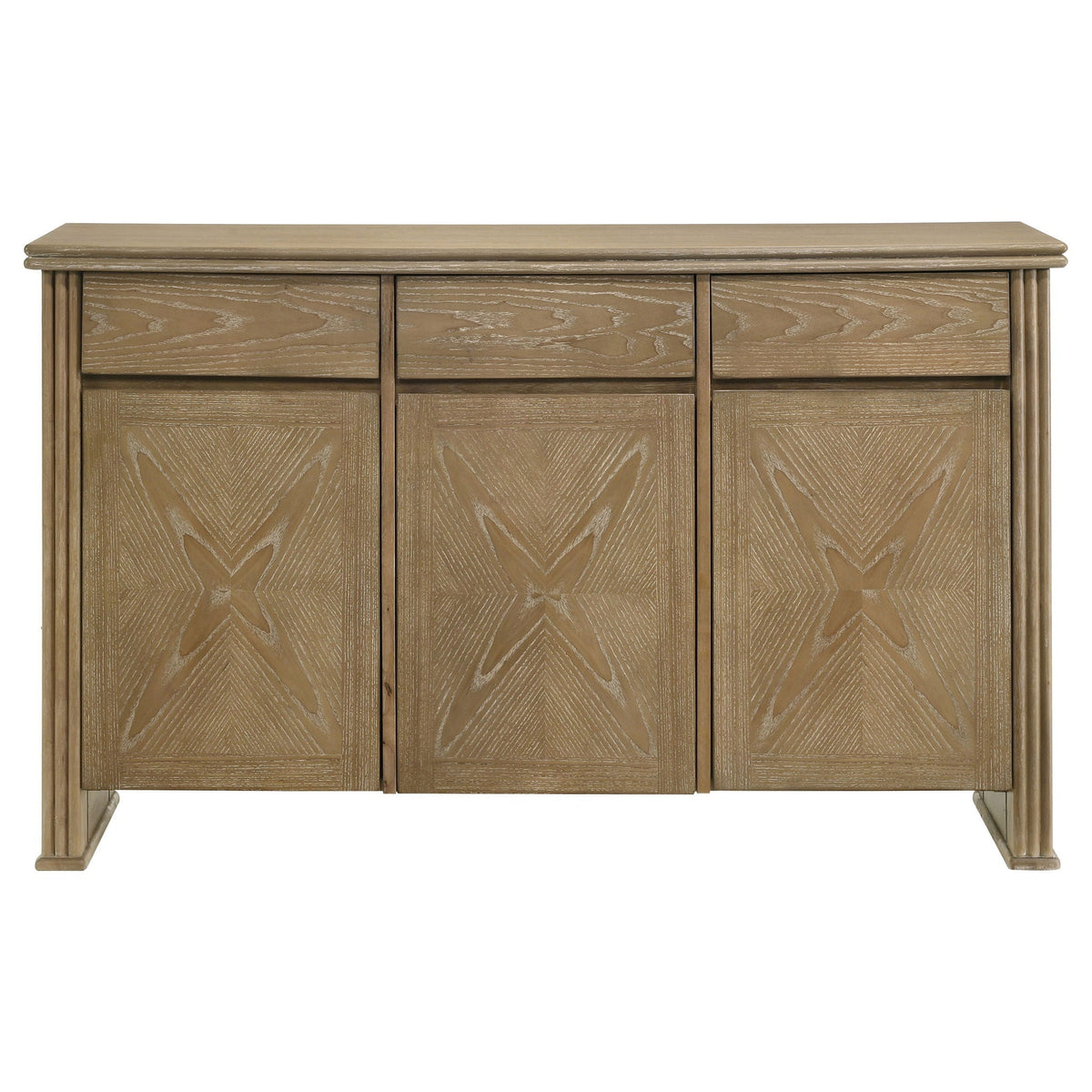 Adina 3-door 59-inch Sideboard Server Distressed Light Brown