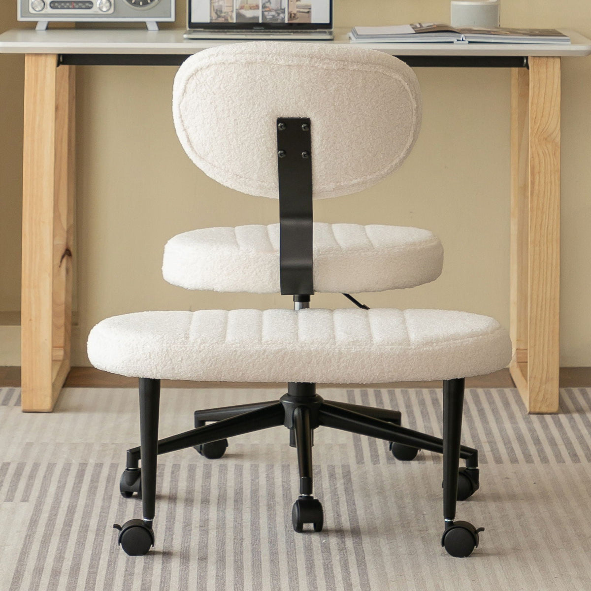Ergonomic Cross Legged Office Chair with Back Support - Multiple Colors