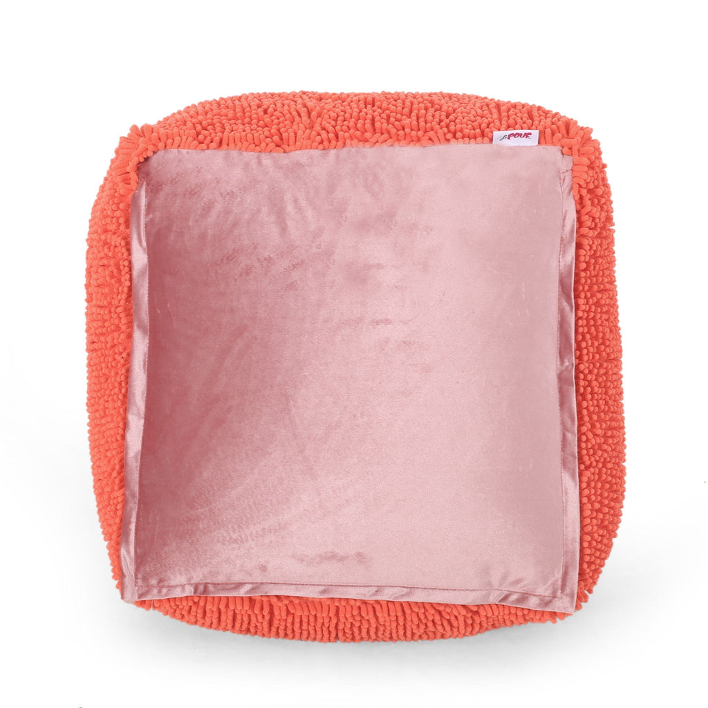 Spongy Square Pouf Soft Seating with Microfiber Cover - Multiple Colors