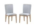 Gray Oak Finish Dining Chair Set of 2 with Modern Design - Gray