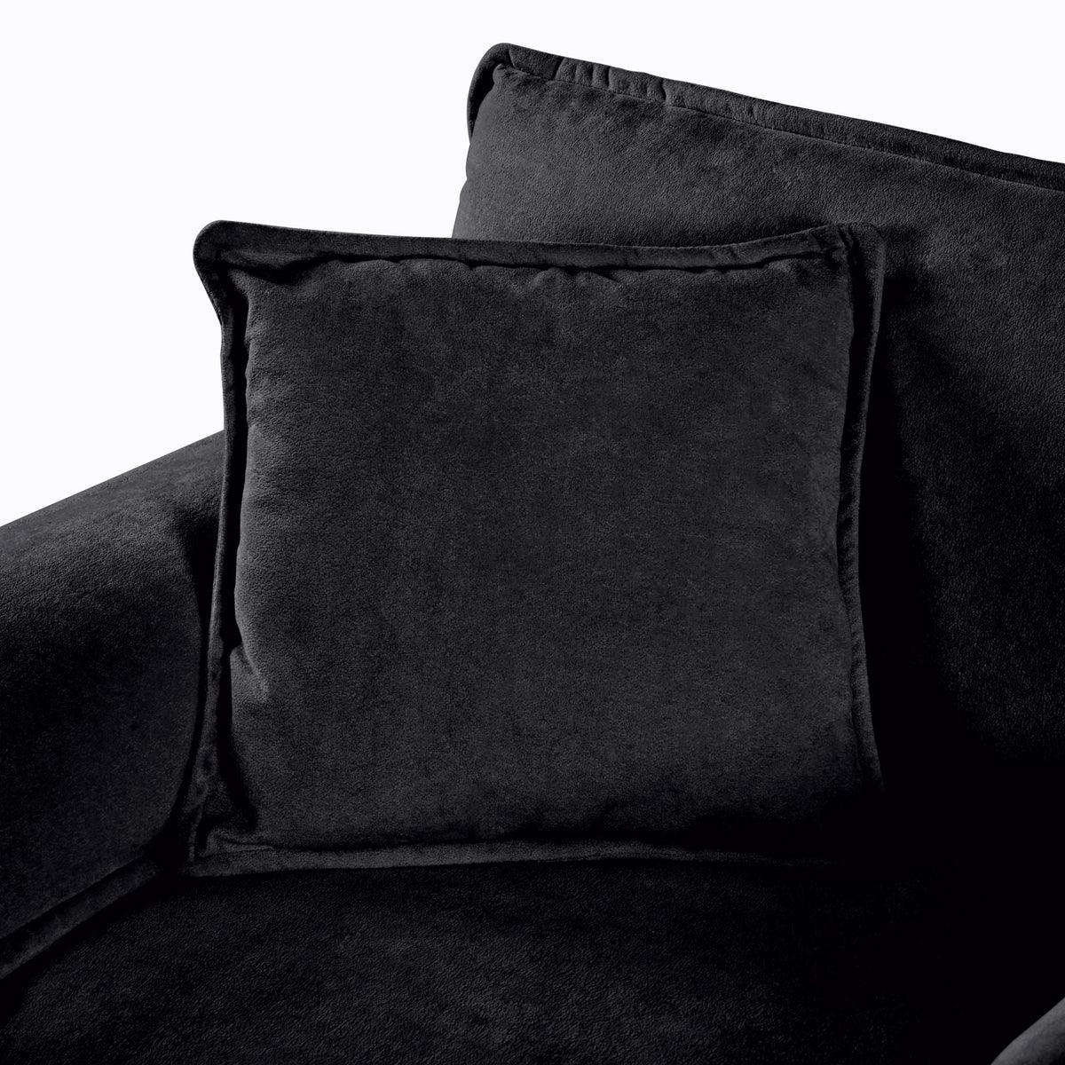 Oversized Chair & Ottoman with Soft Upholstery - Blue or Black