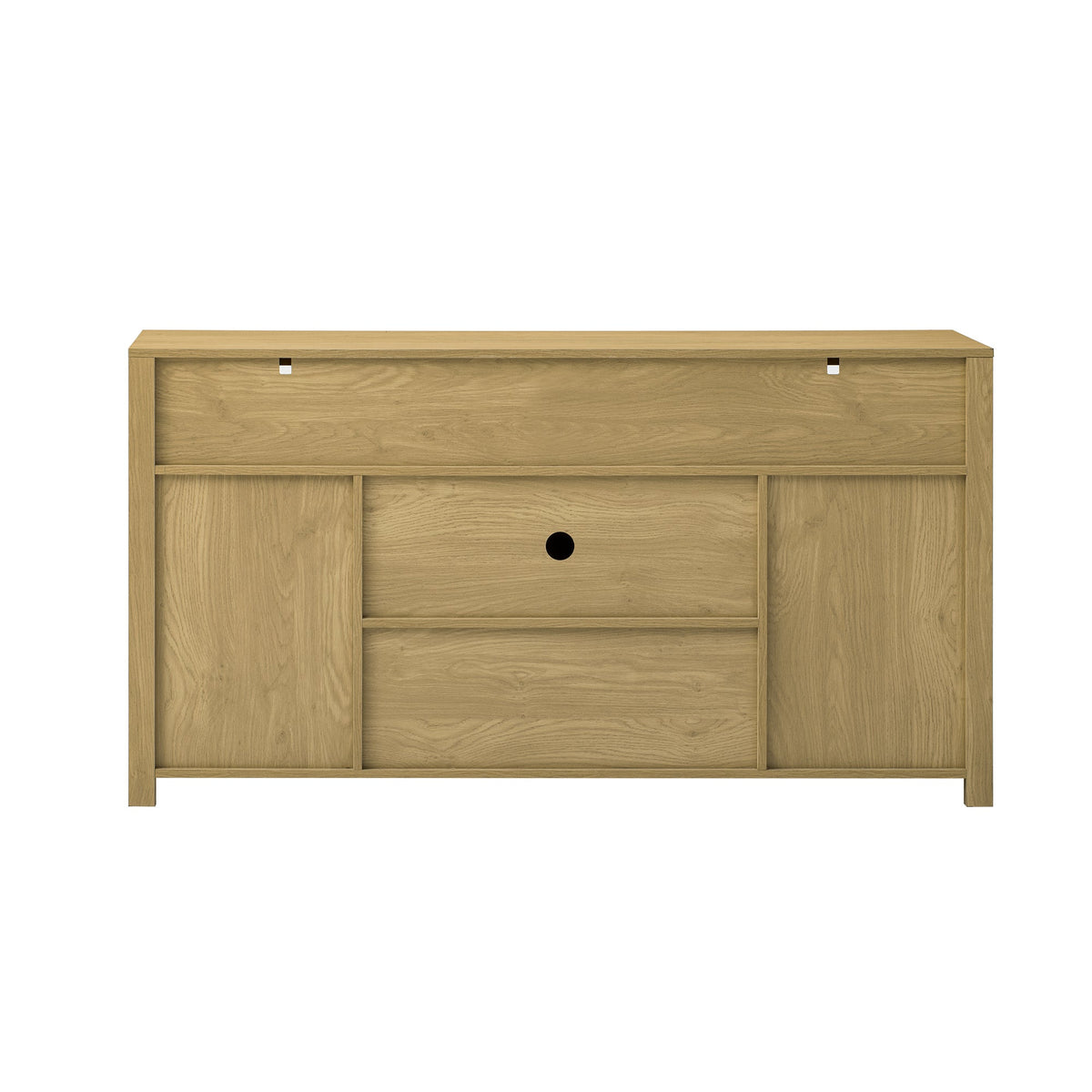 59.3'' Sideboard with Sliding Barn Door & Mesh Panels - Brown