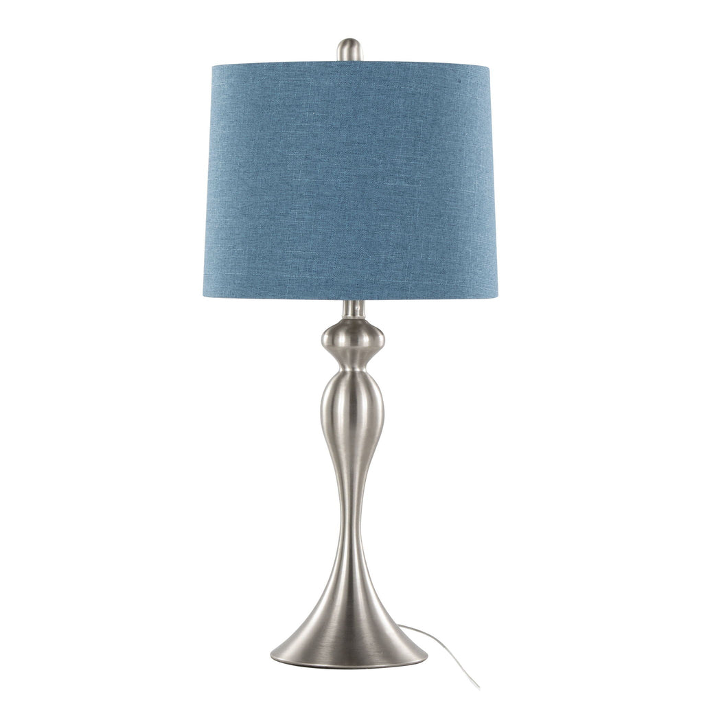 Ashland Contemporary Table Lamp Set with Double-Layer Shade - Multiple Colors