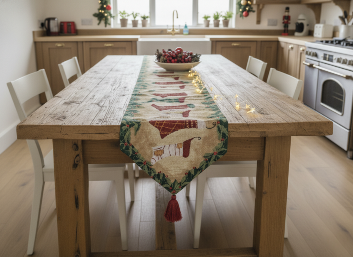 Tache Hang My Stockings By the Fireplace Table Runners (12910)