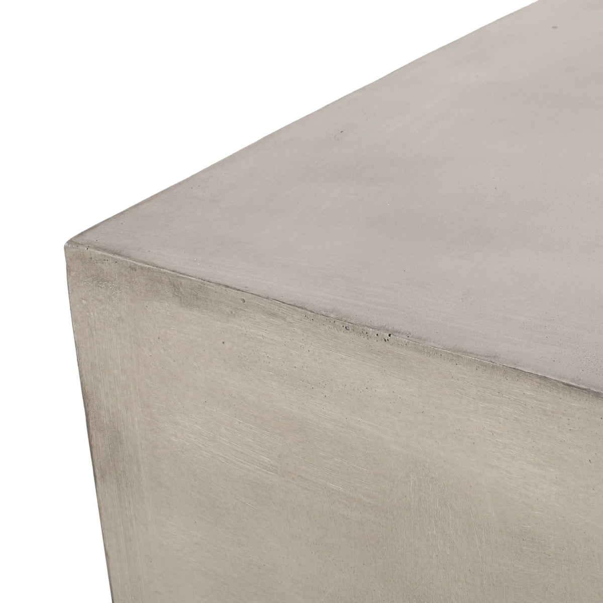 Square Lightweight Side Table with Travertine Finish - Gray or Beige