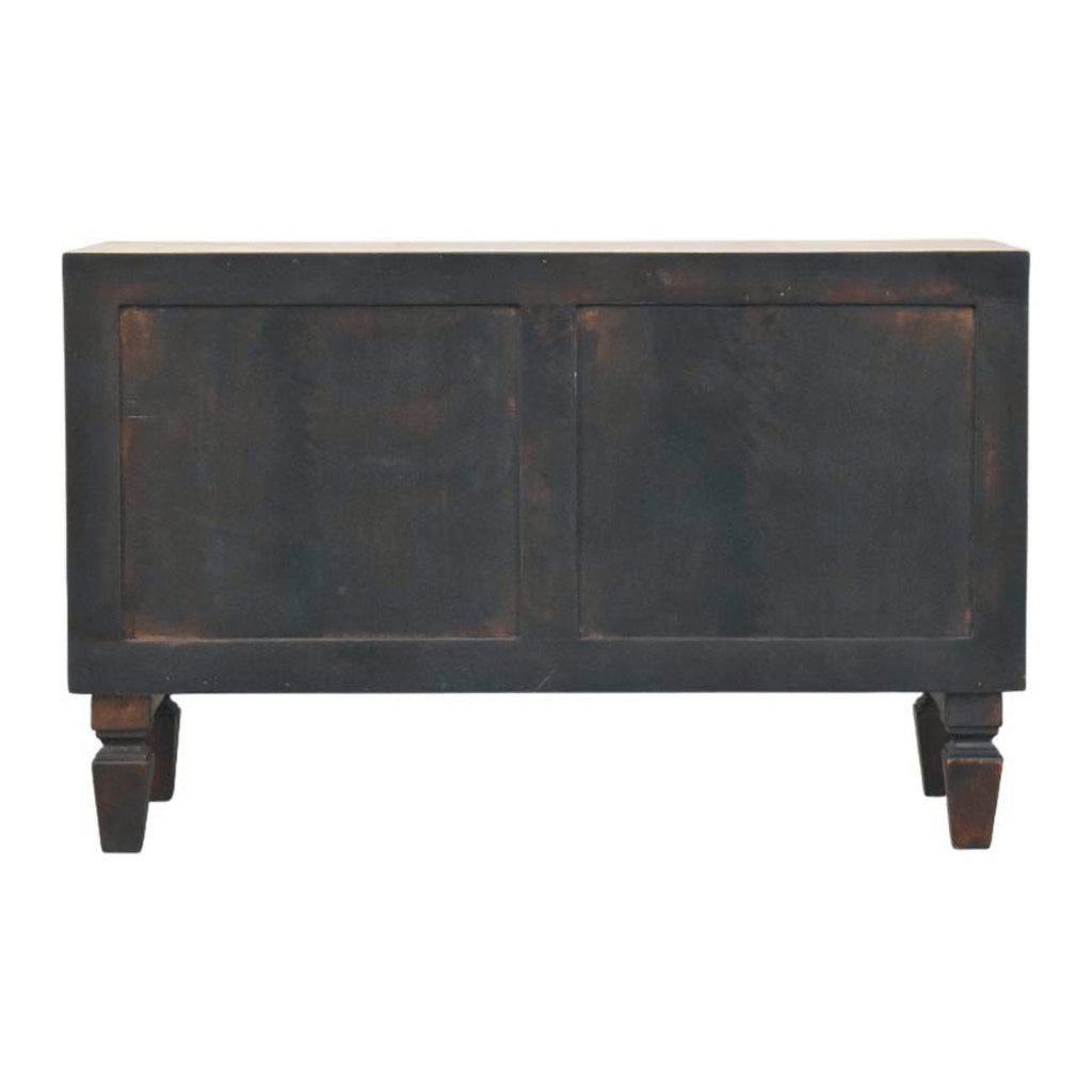 Solid Wood Shoe Storage Unit with Velvet Mocha Finish