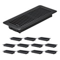 Iron Floor Registers 4 x 10 Inch 12-Pack with Adjustable Airflow - Iron